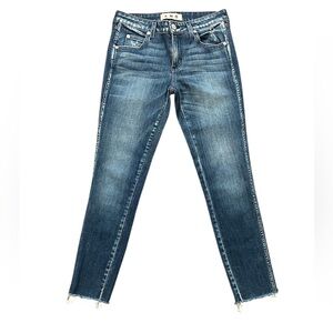 AMO Stix Crop Wash Sweetheart Dark Blue Skinny Jeans Size 27